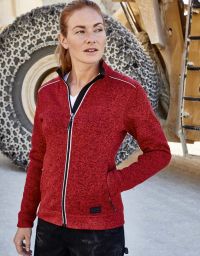 Damen Workwear Knitted Fleece Jacke Solid